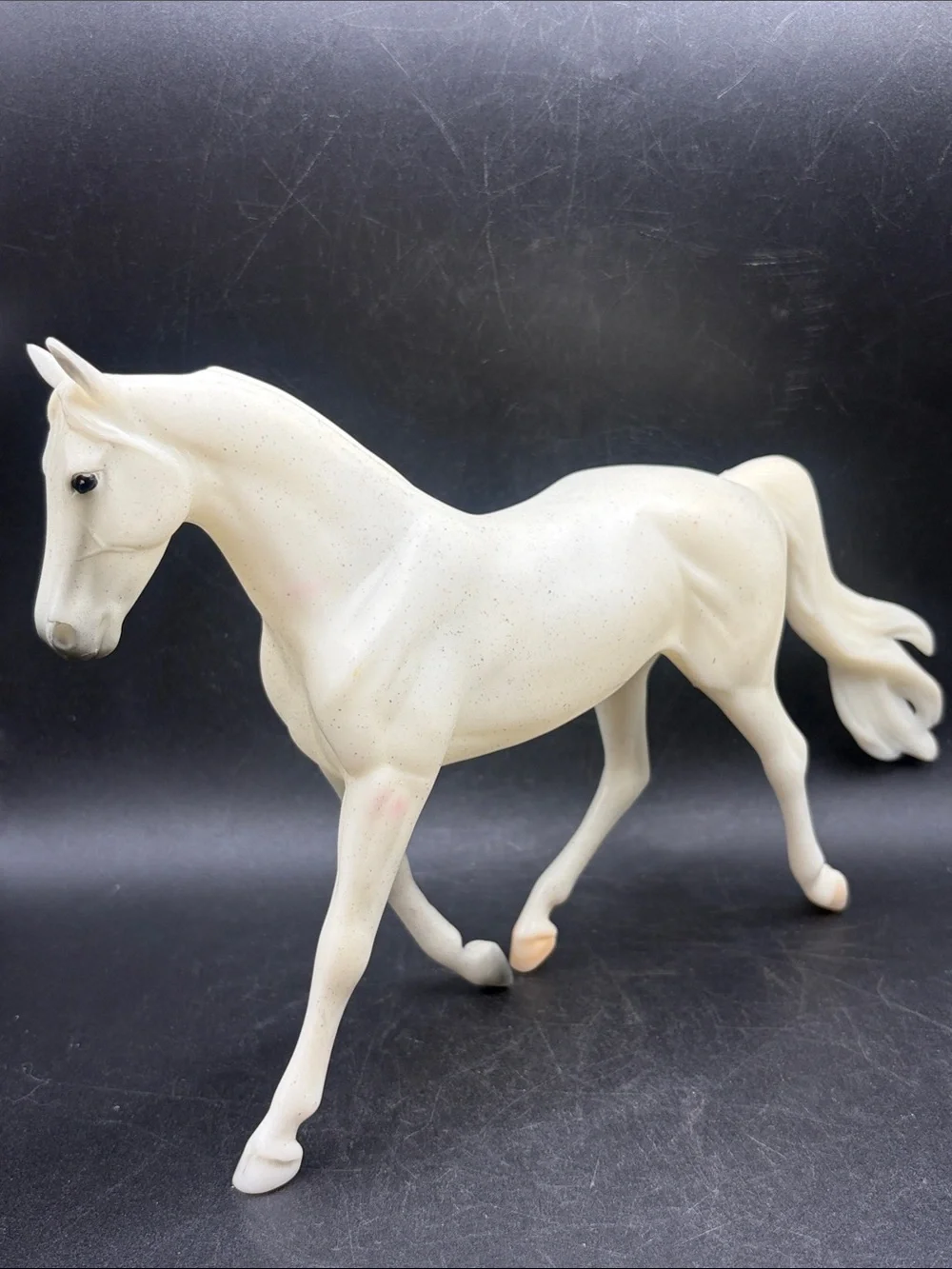 Breyer Retired Classic Best Friends Fleabitten Grey Morgan Mare Horse Figure Toy